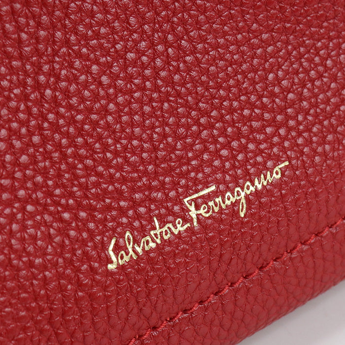 FERRAGAMO 21 F478 2WAYTote Bag Gancini Tote Bag Shoulder bag leather Red Women