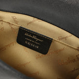 FERRAGAMO 21 6849 ChainShoulder Bag Gancini Semi-Shoulder leather black Women