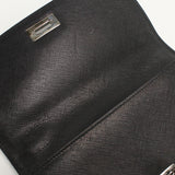 FERRAGAMO 21 6849 ChainShoulder Bag Gancini Semi-Shoulder leather black Women