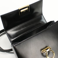 FERRAGAMO 21 8658 2WAY handbag Gancini Handbag Shoulder bag Calfskin black Women