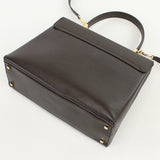 FERRAGAMO 21 0290 2WAY handbag Gancini shoulder bag Calfskin Brown Women