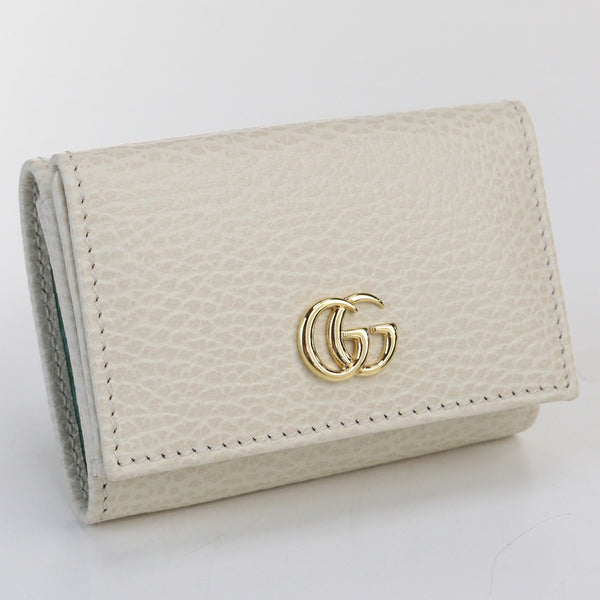 Gucci 735212 Doppel-G-Brieftasche Drei-fache Brieftasche mit Münzgrundstücks-Lederfrauen