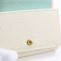 GUCCI 735212 double g wallet trifold wallet compact wallet leather white Women