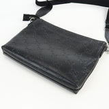 GUCCI 696009 Medium Messenger Bag Jumbo GG Diagonal Shoulder Bag leather Mens Black