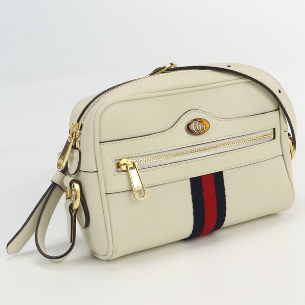GUCCI 517350 GG mini bag Ofidia Diagonal  Shoulder Bag leather white Women