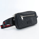 GUCCI 474293 K9RRN 1095 Belt bag Soft GG Supreme Waist bag PVC black mens