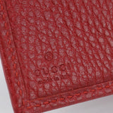 GUCCI 474746 tri-fold wallet GG Marmont with leather red Women