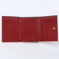 GUCCI 474746 tri-fold wallet GG Marmont with leather red Women
