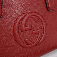 GUCCI 607722 2WAY Small Tote Bag Soho leather Red Women
