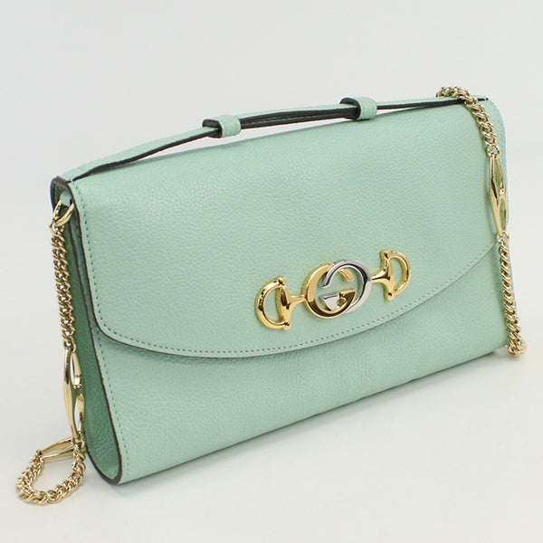 GUCCI 572375 2WAYShoulder/Handbag Bag Zumi leather Green Women