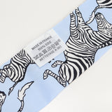 HERMES Twilly Scarf Stall Wrap fashion silk/100% silku blue unisex