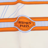 Hermes Kare 90 Neue Pariser Liebhaber Stadt und Schalmaterial Leinwand Seiden Unisex Multi-Farben