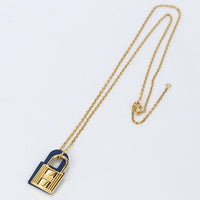 HERMES O'Kelly Necklace Necklace metal navy Women