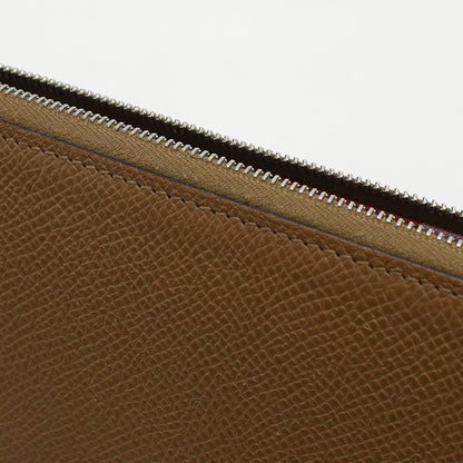 HERMES Azap Long Silk Inn PurseZip Around Epsom brown Women