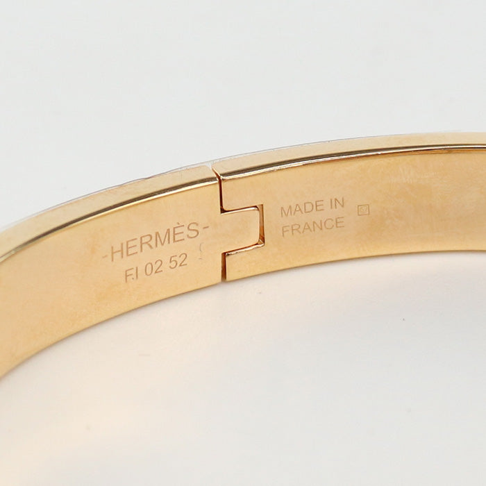 HERMES Mini Click Shane Dunkle Bracelet metal green Women