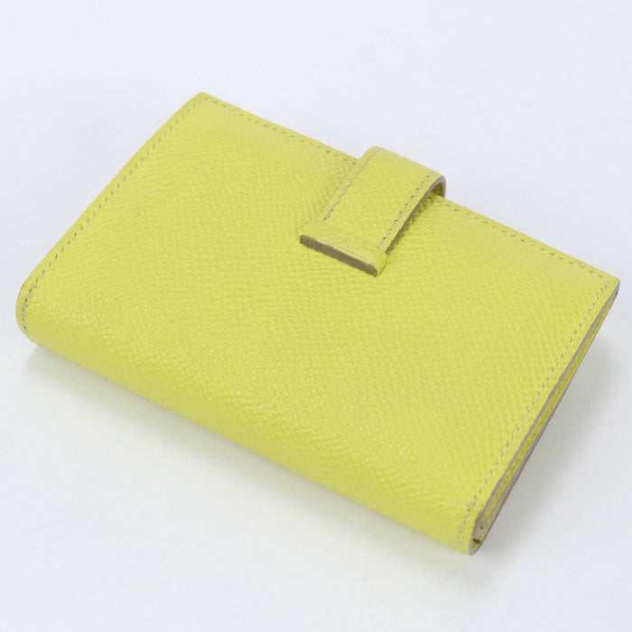 HERMES Bearn Card Case Card Case Epsom yellow unisex