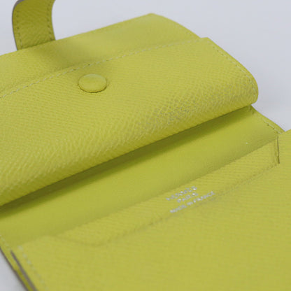 HERMES Bearn Card Case Card Case Epsom yellow unisex