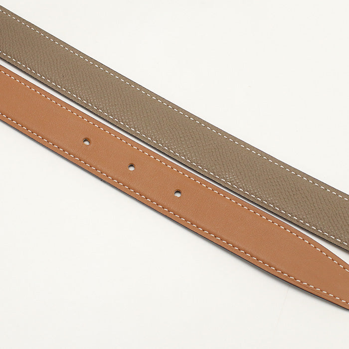 HERMES Reversible belt Mayonnaise Bubble belt/Swift Brown Women