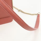 JIMMY CHOO SIDNEY-M chain shoulder Diagonal shoulder bag leather pink Women