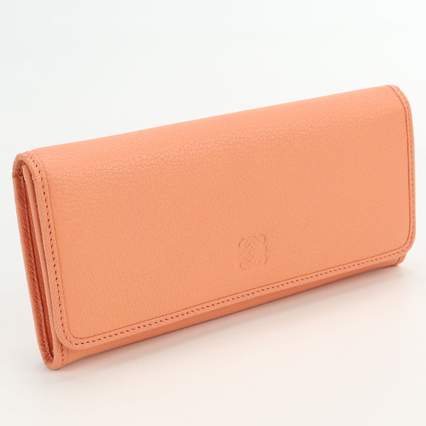 LOEWE  Bifold Long Wallett anagram Long wallet  leather color orange Women