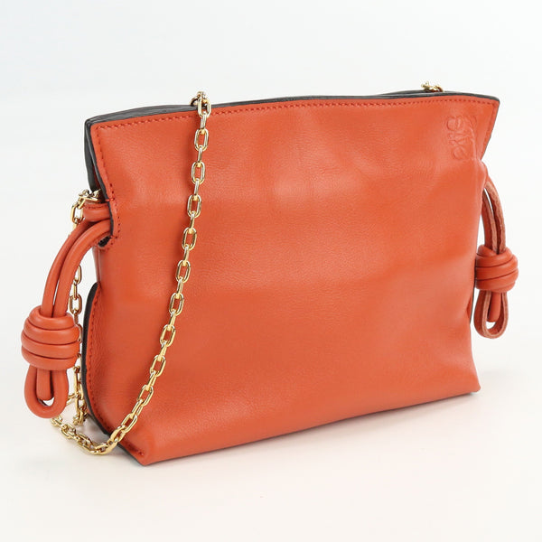 LOEWE A411FC6X01 flamenco clutch Diagonal shoulder Bag leather orange Women