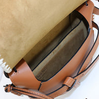LOEWE Gate Dual Bag Small Diagonal shoulder bag Calfskin brown Women