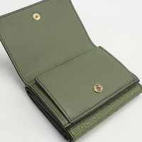 LOEWE C499TR2X01 3949 Trifold wallet repeat Tri-fold wallet Calfskin green Women