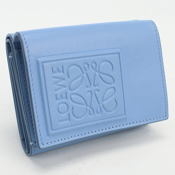 LOEWE C565TR2X01 5016 Trifold wallet Tri-fold wallet Calfskin blue Women