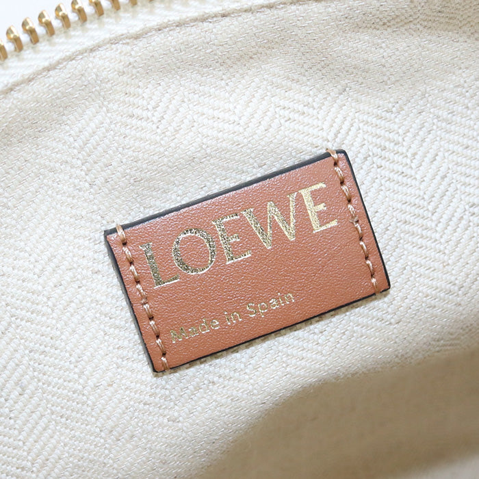 LOEWE C821C63X05 2426 oblong pouch anagram Clutch bag Jacquard beige Women