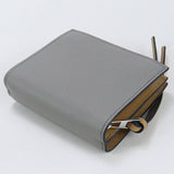 LOEWE C660Z41X01 Compact zip wallet Bi-fold wallet with coin purse Calfskin gray Women