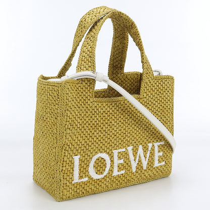 LOEWE A685B59X01 Tote Bag Loewe Font Tote Small Basket bag Raffia yellow Women