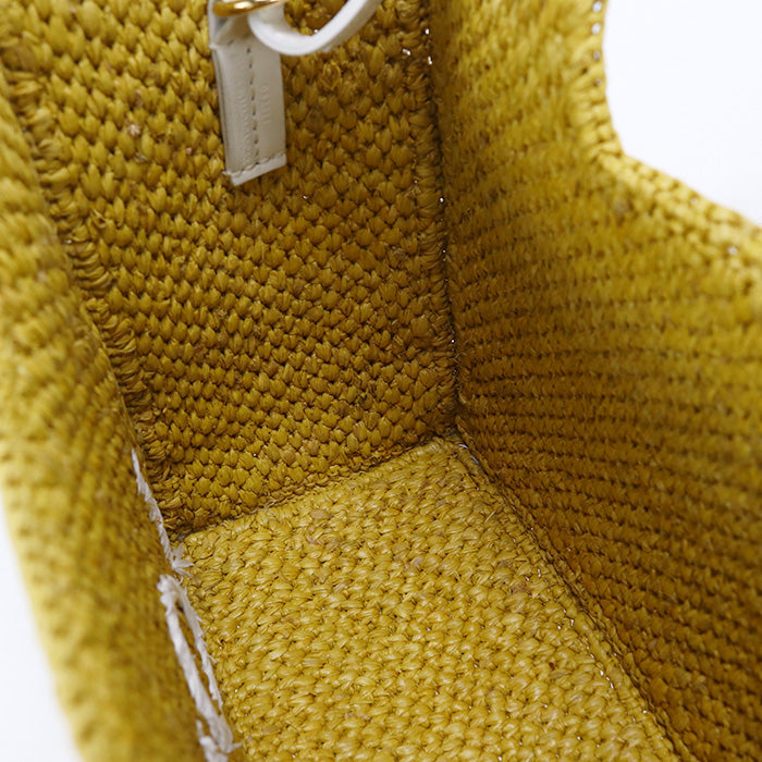 LOEWE A685B59X01 Tote Bag Loewe Font Tote Small Basket bag Raffia yellow Women