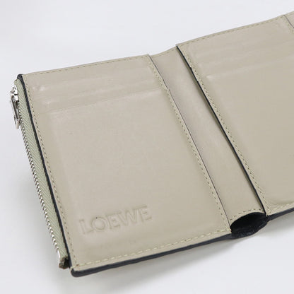 LOEWE C499S97X045 0030 2461 Tri-fold wallet Anagram repeat Vertical wallet small leather beige Women