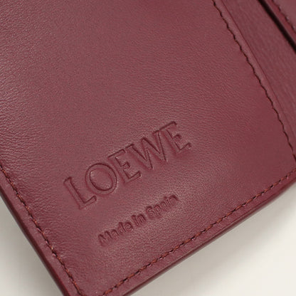 LOEWE LO83359 Tri-fold wallet anagram Flap wallet leather Wine Red Women