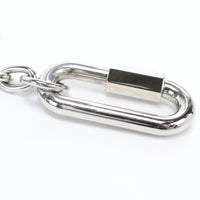 LOUIS VUITTON MP2618 Bag charm Portocre LV shape rope Key ring Gray metal unisex
