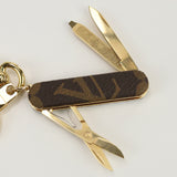 LOUIS VUITTON MP2071 Pocket knife Supreme collaboration Key ring metal brown gold unisex