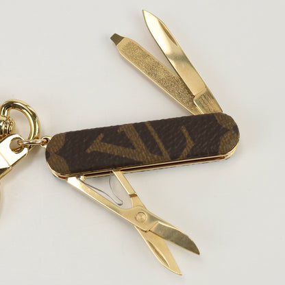 LOUIS VUITTON MP2071 Pocket knife Supreme collaboration Key ring metal brown gold unisex