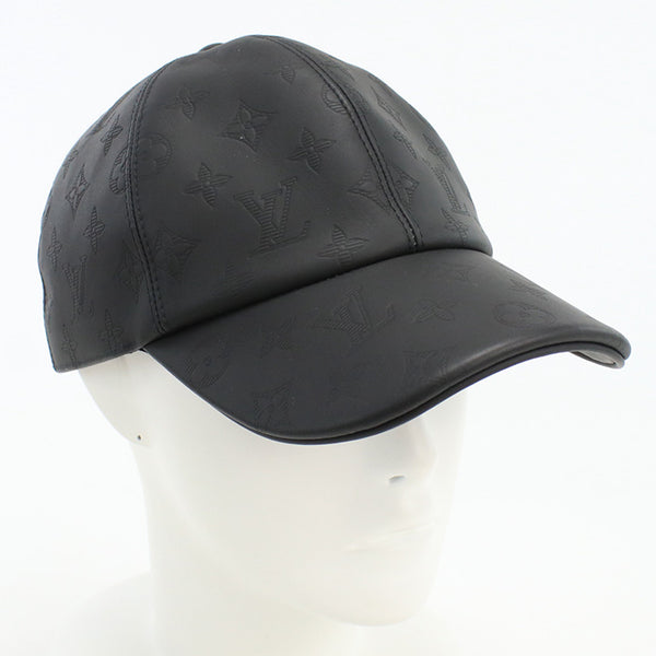 Louis Vuitton M76581 Cap Monogramme Shadow d'autres chapeaux en cuir Black Mens