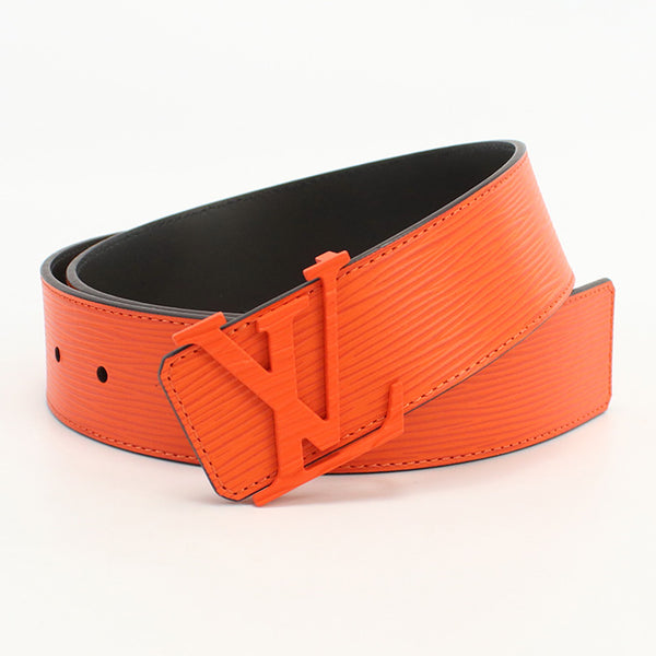 LOUIS VUITTON M0036U Belt with LV initials Epi belt leather orange mens