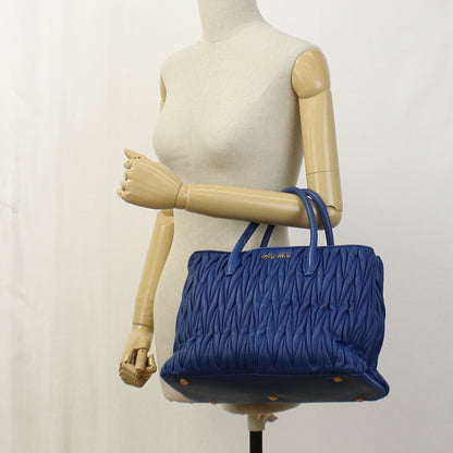 MIUMIU(OUTLET) RN1047 Tote Bag Materasse 2WAY Tote Bag leather blue Women