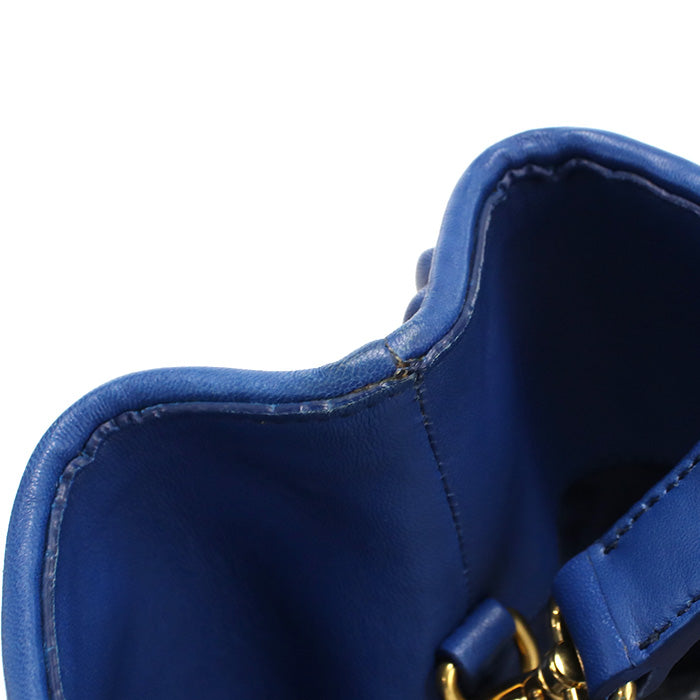 MIUMIU(OUTLET) RN1047 Tote Bag Materasse 2WAY Tote Bag leather blue Women