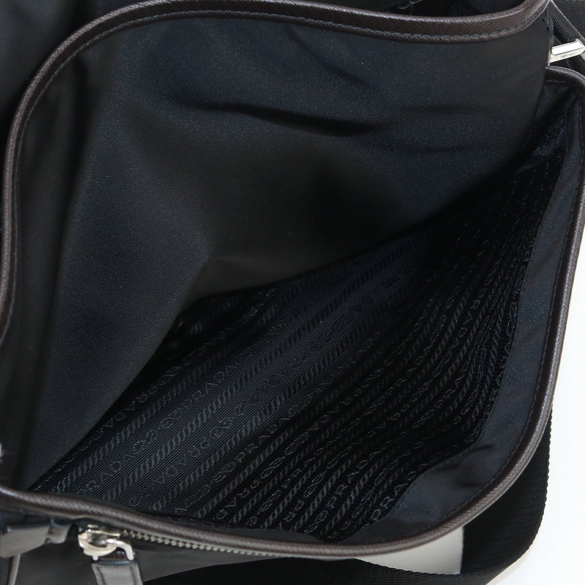 PRADA VA0768 Messenger Shoulder Bag Diagonal shoulder bag Nylon black unisex