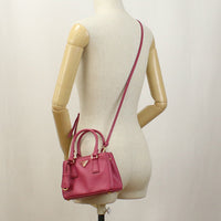PRADA 1BH907 NZV F0029 2WAY Tote Bag Galleria Crossbody Safiano Pink Women
