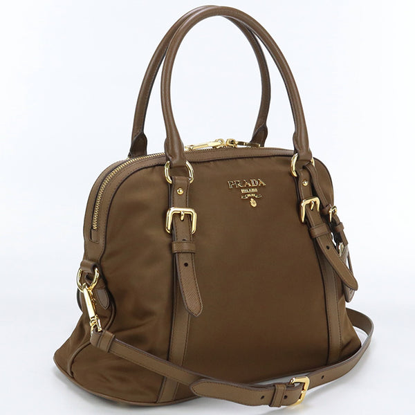 PRADA 1BB013 ZMY F0468 2WAY handbag Handbag Nylon brown Women
