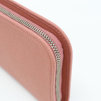 Saint Laurent 326599 Portefeuilles longs Round Zipper Pursezip Leather Femmes Pink