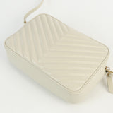 SAINT LAURENT 574494 Lou Shoulder Bag Diagonal shoulder bag leather White Women