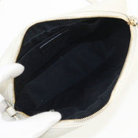 SAINT LAURENT 574494 Lou Shoulder Bag Diagonal shoulder bag leather White Women
