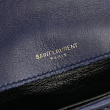 SAINT LAURENT 538439 Small Chain Shoulder Vickie Diagonal shoulder bag leather navy Women