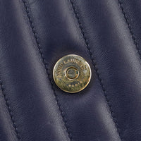 SAINT LAURENT 538439 Small Chain Shoulder Vickie Diagonal shoulder bag leather navy Women