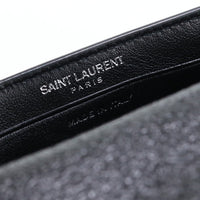 SAINT LAURENT 423483 C133U 1000 Card Case with flap leather black Women